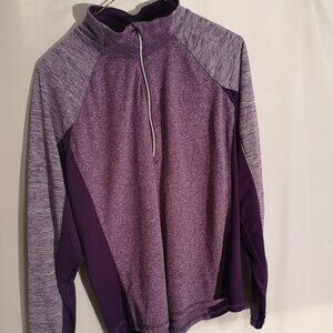 Danskin Ladies Size Large Light & Dark Purple 1/2 Zip Athletic Jacket